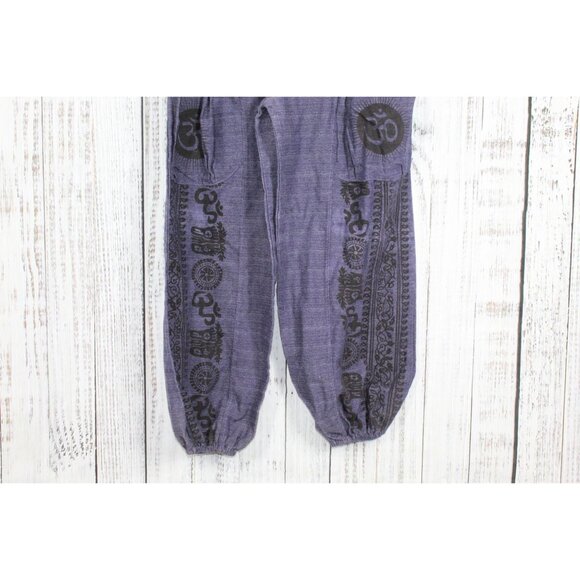 Thaluta Blue Harem Loose Yoga Travel Lounge Boho Pants Size Medium - Picture 3 of 12